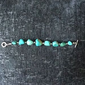 Artisan-crafted turquoise bracelet